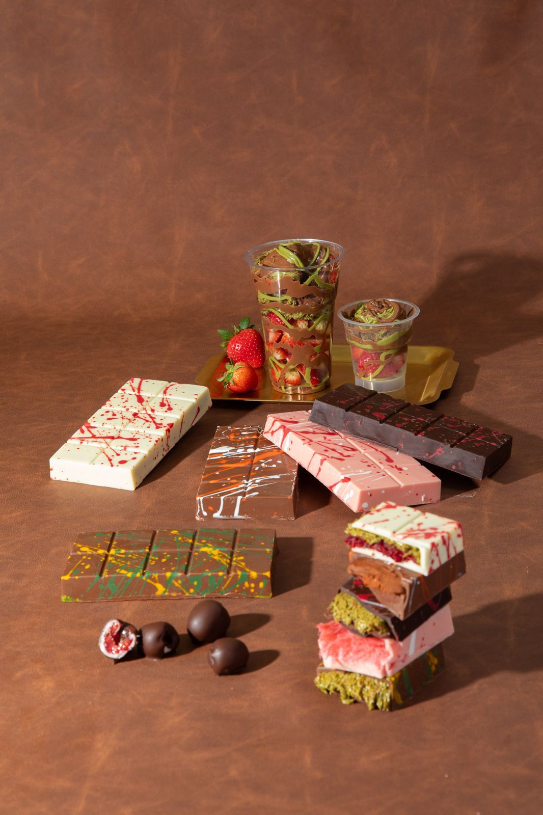 Assortment of ChokoMelt bars and cups