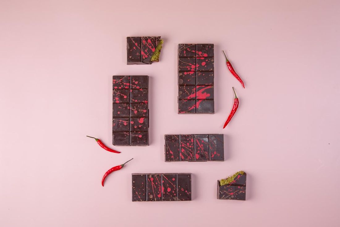 Dark chocolate with chilli