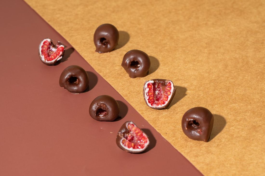 Franui bites, flat lay